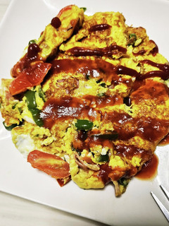 菜園!卵焼き器で作る夏野菜の四角オムレツ-レシピのメイン写真