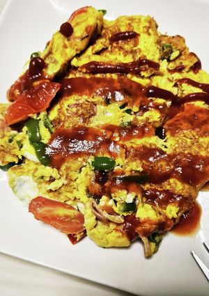 菜園！卵焼き器で作る夏野菜の四角オムレツ-レシピのメイン写真