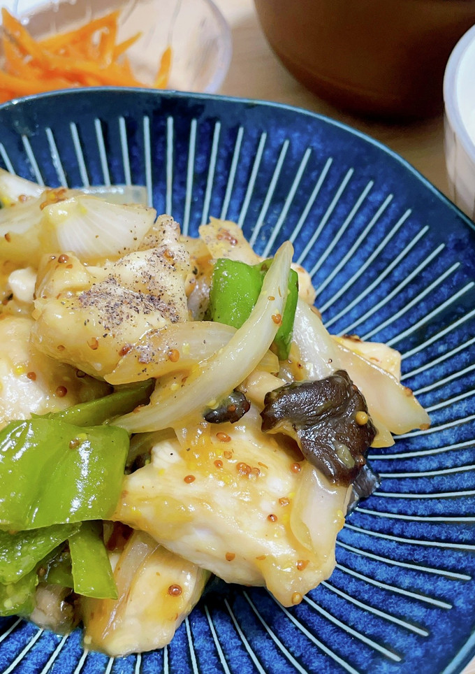 鶏むねの粒マスタード照り炒め-レシピのメイン写真