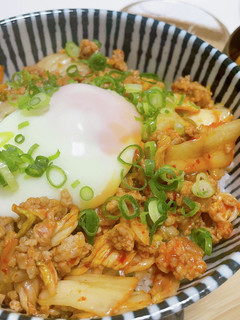 豚ミンチで豚キムチ丼-レシピのメイン写真