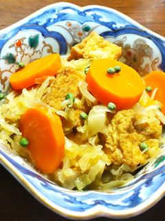 ザワークラウトアレンジ厚揚げと人参の煮物-レシピのメイン写真