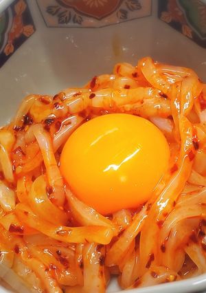 剣先イカのピリ辛ユッケ-レシピのメイン写真