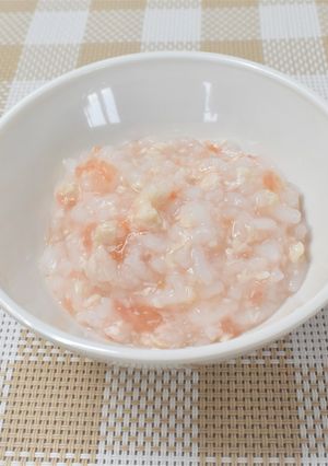 【離乳食中期】鶏ささみとトマトのおかゆ-レシピのメイン写真