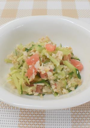 【離乳食完了期】鶏ささみと野菜のごま和え-レシピのメイン写真