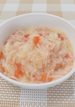【離乳食中期】トマトそうめんがゆ-レシピのメイン写真