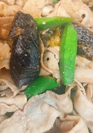 ナスとオクラの豚肉ポン酢!-レシピのメイン写真