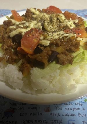 茄子のタコライス-レシピのメイン写真