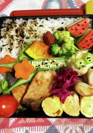8/5 ﾖｯﾁｬﾝぶりレモンバター弁当-レシピのメイン写真
