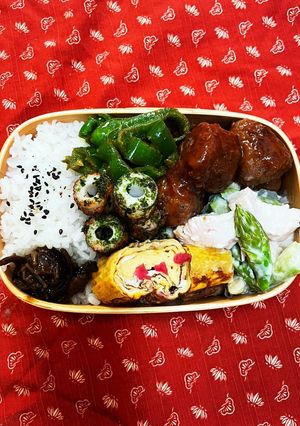 2023.8.5.ミートボール弁当-レシピのメイン写真