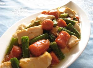 アスパラとソーセージの豆腐炒め-レシピのメイン写真
