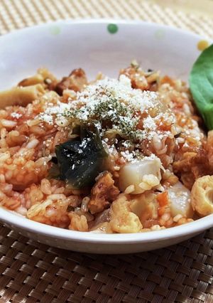 アイラップで防災食！おでんトマトライス-レシピのメイン写真