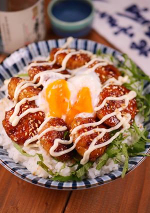 テリヤキつくねミートボール＆つくね丼-レシピのメイン写真