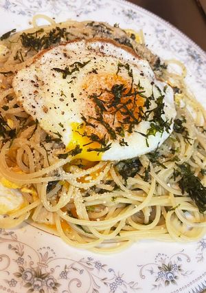 貧乏人パスタの海苔バージョン(^^)-レシピのメイン写真