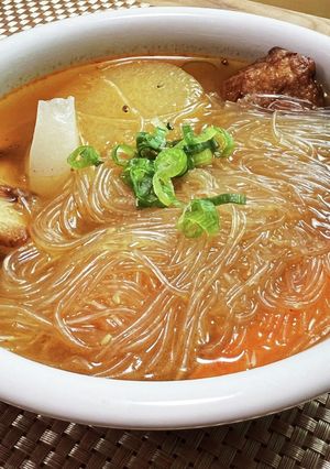 アイラップで防災食！おでんチャプチェ-レシピのメイン写真
