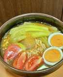 茄子で冷やしサッポロ一番味噌ラーメン