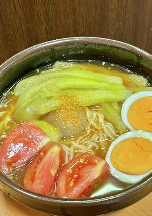 茄子で冷やしサッポロ一番味噌ラーメン-レシピのメイン写真
