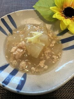 冬瓜※鶏挽肉と生姜餡掛け-レシピのメイン写真