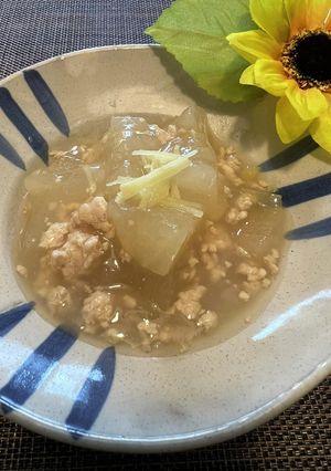 冬瓜※鶏挽肉と生姜餡掛け-レシピのメイン写真