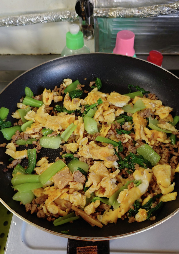 ヨウサマの減塩青梗菜のそぼろ炒め-レシピのメイン写真
