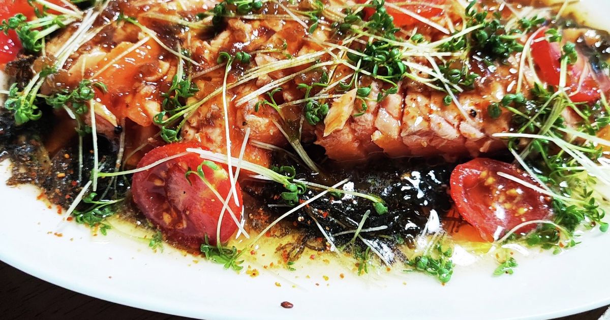 トラウトサーモンに焼きを入れてみました by ランランキッチン