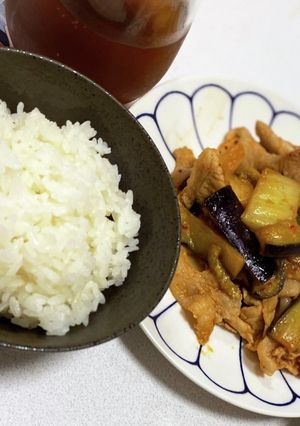 ご飯が進む*茄子入り豚キムチ-レシピのメイン写真