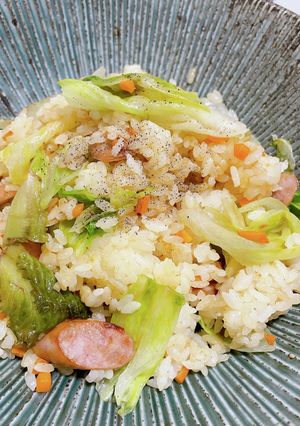 ウインナーレタスチャーハン-レシピのメイン写真