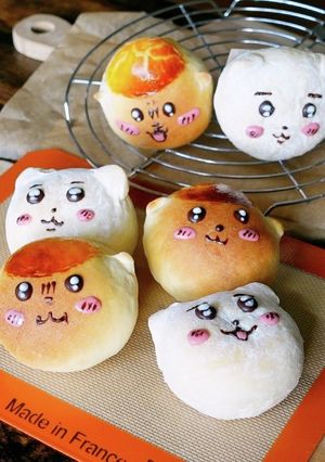 ちいかわパンと栗まんじゅうパン-レシピのメイン写真