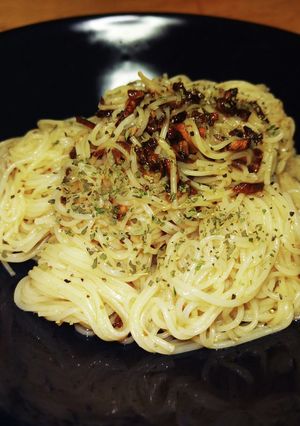 素麺で冷製ペペロンチーノ-レシピのメイン写真