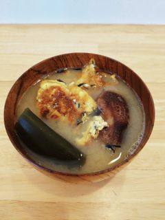 ひじき入り卵焼きとだしの味噌汁-レシピのメイン写真