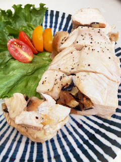 鶏胸肉のはさみ蒸し、レンジで簡単-レシピのメイン写真