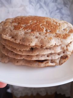 黒すりごまとプロテインのホットケーキ-レシピのメイン写真