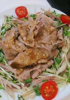 簡単!めちゃうま♪牛肉のわさぽん冷しゃぶ-レシピのメイン写真