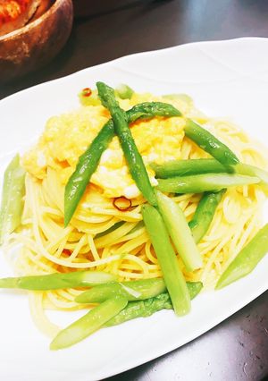 たまごとアスパラのペペロンチーノ-レシピのメイン写真