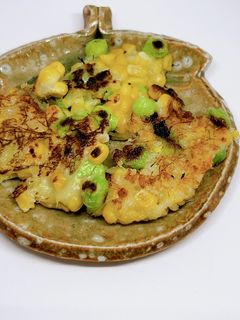 とうもろこしと枝豆の塩麹お焼き-レシピのメイン写真