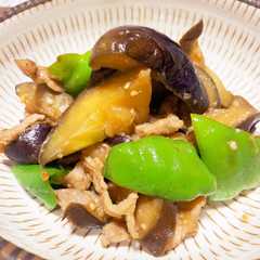 รูปของ 旬の夏野菜で！茄子とピーマンの味噌炒め