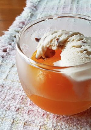 フルーツ缶詰めアイスクリームのせ-レシピのメイン写真