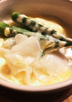 オクラ＆長芋♡とろとろチーズ焼き-レシピのメイン写真