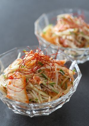 レンジで調理えのきときゅうりのキムチ和え-レシピのメイン写真