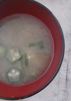 とっても簡単★冷凍オクラのお味噌汁-レシピのメイン写真
