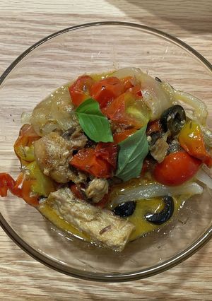 鯖缶で作るアクアパッツァ-レシピのメイン写真