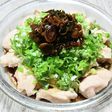 山盛りねぎで食べるレンチンつるりんささみ