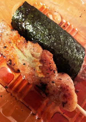 タレ焼鳥にも山葵がいい♡海苔も巻いてみ-レシピのメイン写真