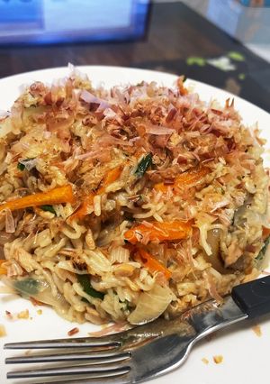 #お好み焼き風ソーメンチャンプル〜-レシピのメイン写真