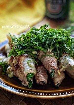 ねぎ塩レモンだれ♡おくらの肉巻き-レシピのメイン写真