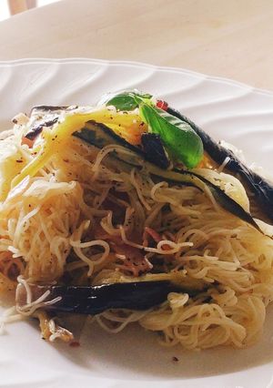 余った素麺♪茄子アーリオオーリオ★ランチ-レシピのメイン写真