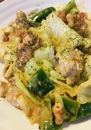 鶏肉とキャベツ＆ピーマンのマヨネーズ炒め-レシピのメイン写真