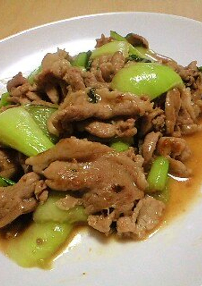 豚肉と青梗菜のオイスターソース炒め-レシピのメイン写真