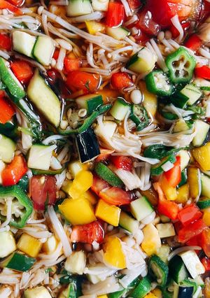 作り置き　夏野菜のカラフル"山形のだし"-レシピのメイン写真