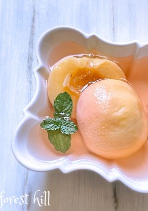 白桃のコンポート-レシピのメイン写真