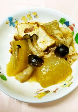 【保育園】冬瓜と厚揚げの豚バラ煮-レシピのメイン写真